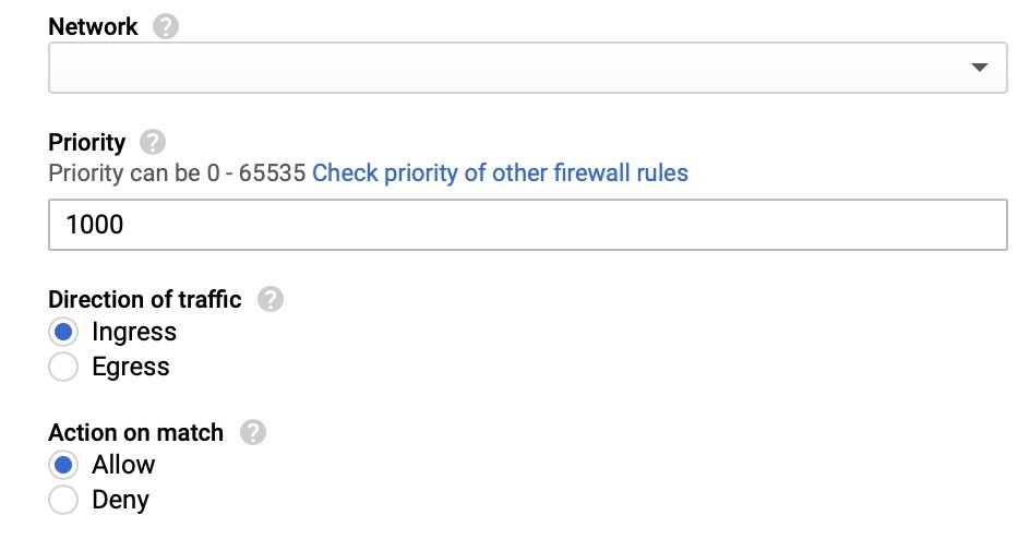 Configuring firewall rules